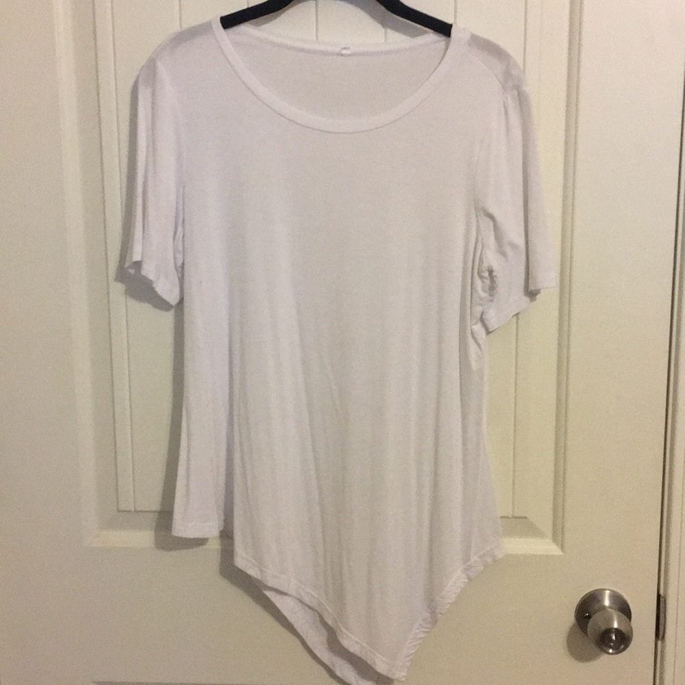 Asymmetrical white top